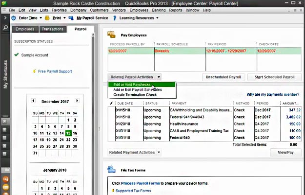 setup payroll in quickbooks 2015 mac for my employees